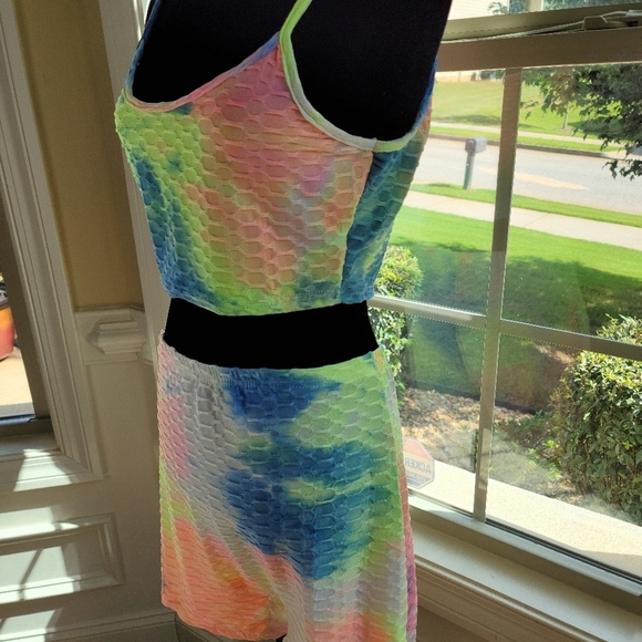 2pc‎ Tie-dye Bubble Texture  Short Set - Picture 6 of 11